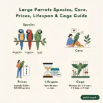 Large Parrots Species, Care, Prices, Lifespan & Cage Guide