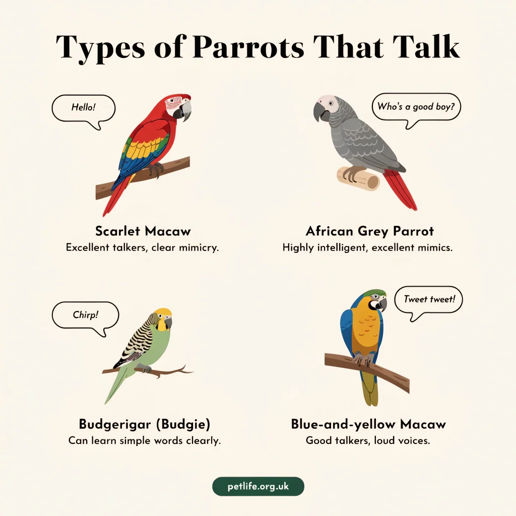 Types of Parrots That Talk