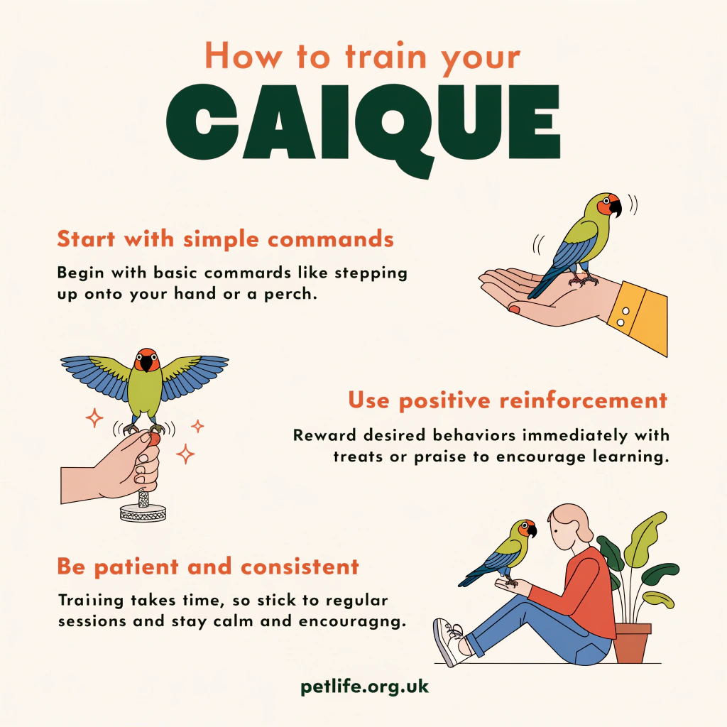 Training a Caique parrots