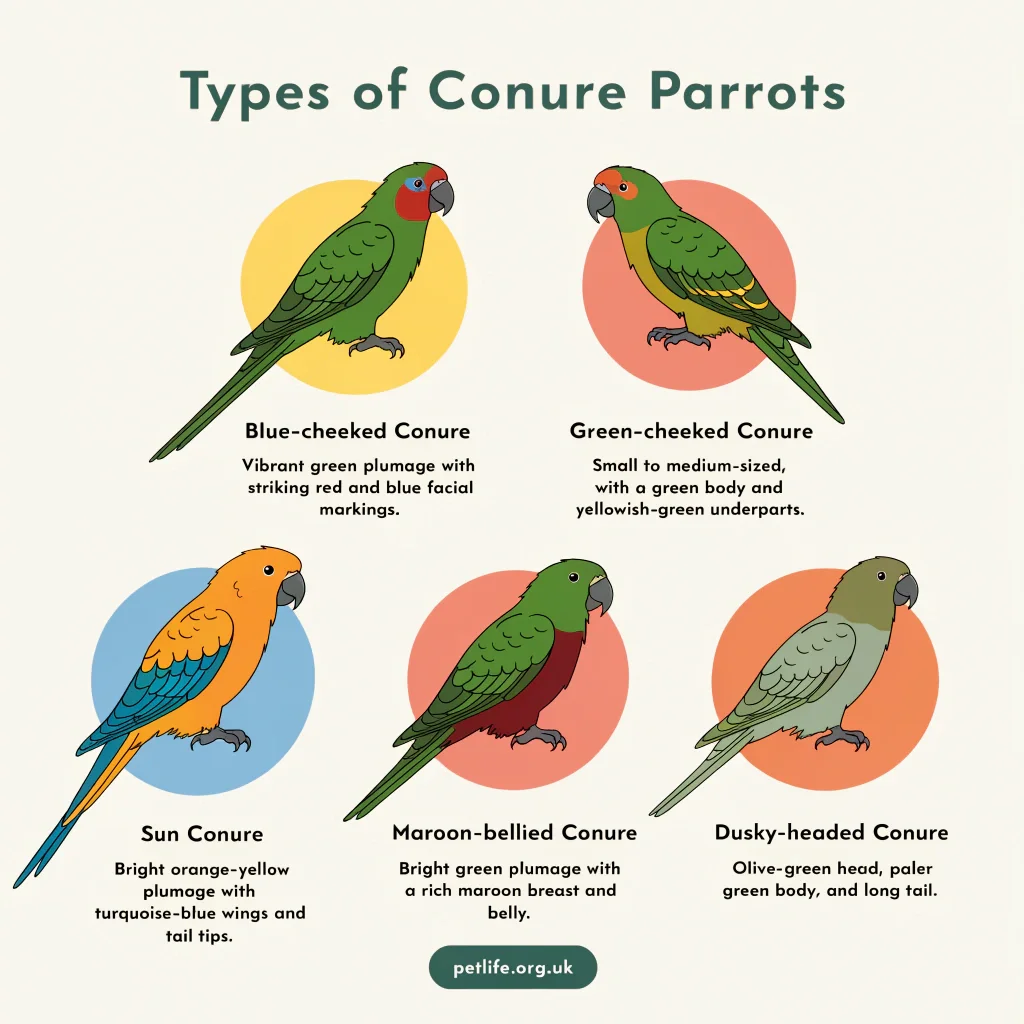 Types of Conure Parrots